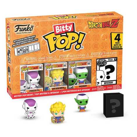 Funko Bitty POP! Dragon Ball - Frieza, Super Saiyan Son Goku, Piccolo & Chase Mystery 4-Pack Figures