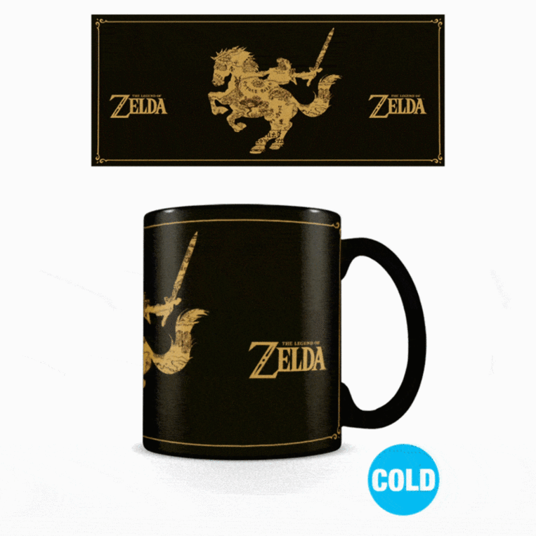 Legend of Zelda Heat Change Mug Silhouette and Map 315 ml - SCMG24878