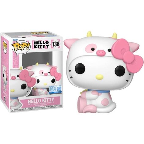 Funko POP! Sanrio: Hello Kitty & Friends - Hello Kitty in Cow Cosplay #136 (Exclusive Figure)