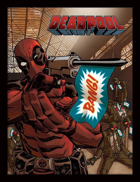 Marvel Comics Deadpool (Bang) Wooden Framed 30 x 40cm Print - FP11669P