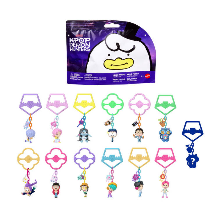 Kpop Demon Hunters Hello Friend Mini Collectible Surprise Keychain Figures - JRN57