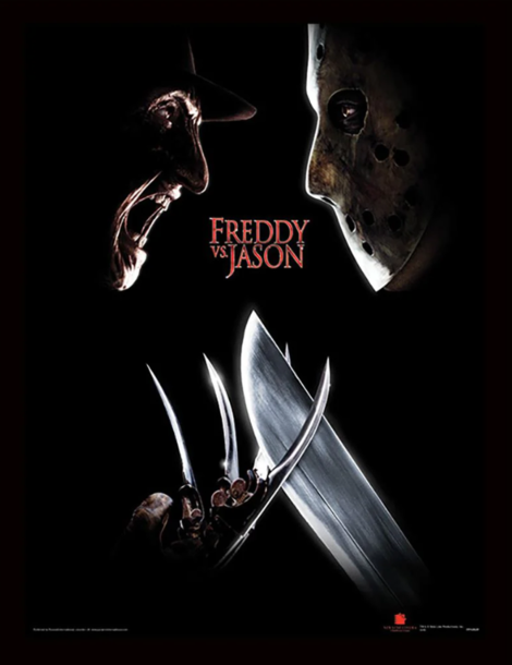 Freddy vs Jason (Face Off) Wooden Framed Print (30x40) - FP11252P