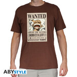 One Piece T-shirt Men Chocolate Wanted Luffy - ABYTEX847- XL