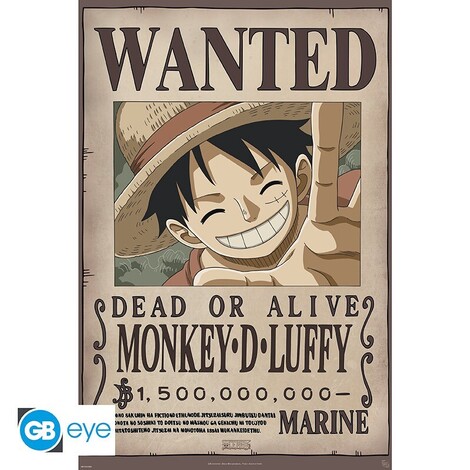 One Piece Poster Maxi 91.5x61 Fsc Mix Wanted Luffy - ABYDCO583