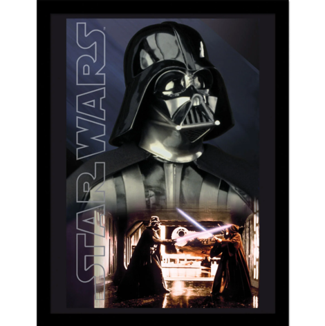 Star Wars Darth Vader Key Art Wooden Framed 30x40cm Print - FP14472P