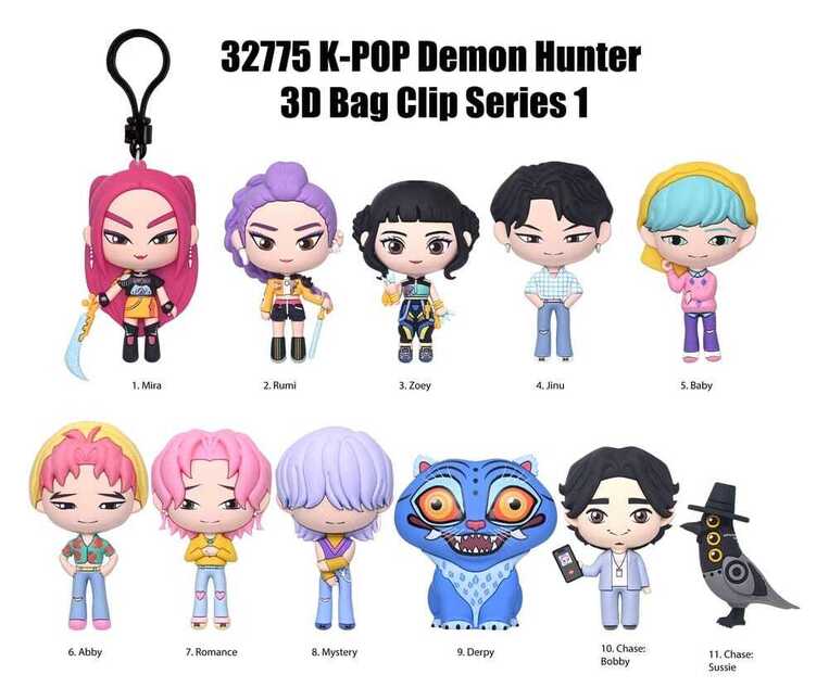 K-Pop Demon Hunter 3D PVC Bag Clips Series - MNGM32775
