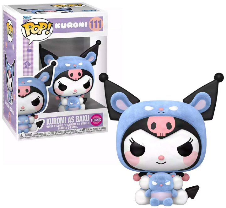 Funko Pop!: Kuromi - Kuromi as Baku (Flocked) #111Vinyl Figure