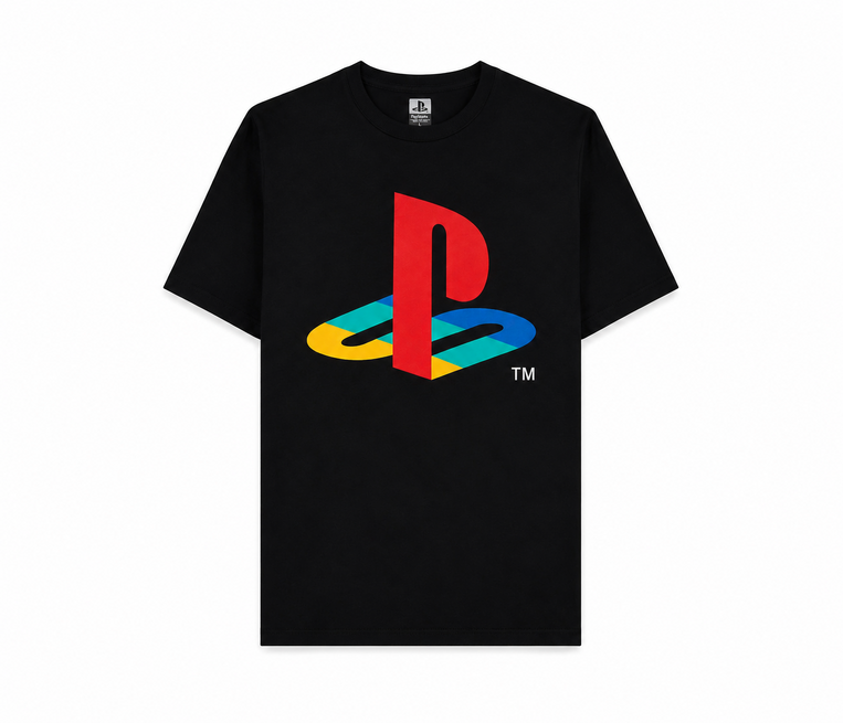 PlayStation Logo Short Sleeved T-shirt Black - TS671514SNY- M