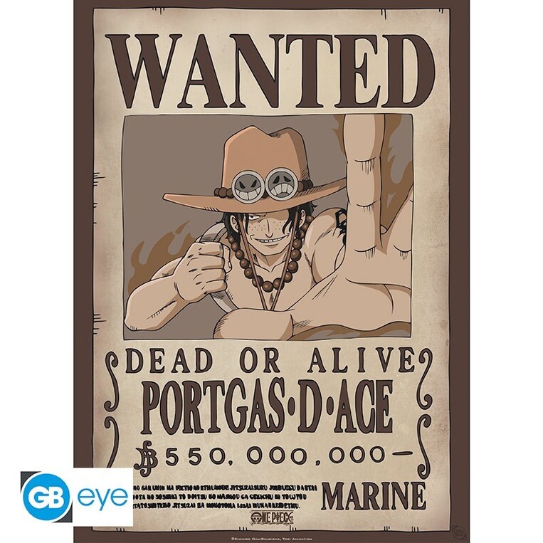One Piece - Poster Chibi 52x38 - Wanted Ace - GBYDCO258