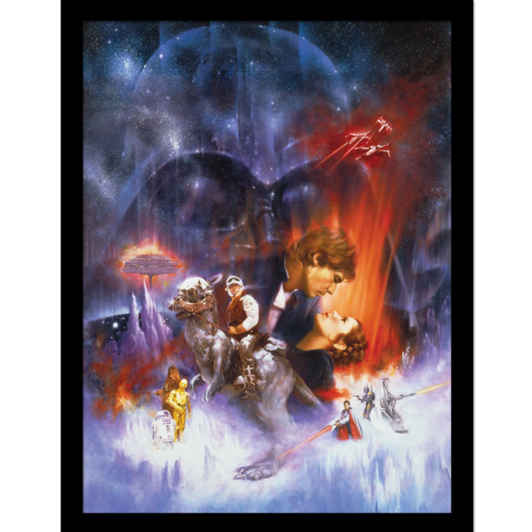 Star Wars Empire Strikes Back Art Wooden Framed 30x40cm Print - FP14504P