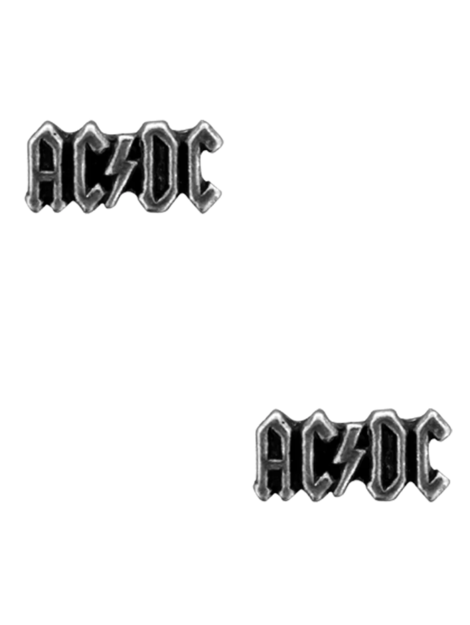 AC/DC Stud Earrings: Logo (Metal) - PE4