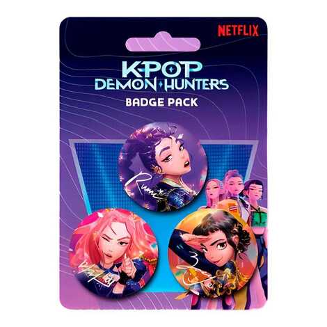 KPop Demon Hunters Pin-Back Buttons 3-Pack - LBP2510677