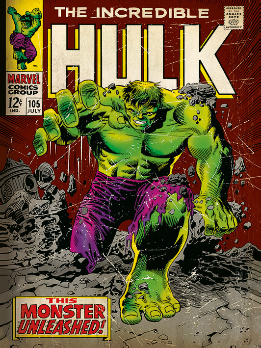 Marvel Comics Incredible Hulk (Monster Unleashed)  Canvas Print 60 x 80cm - WDC90354