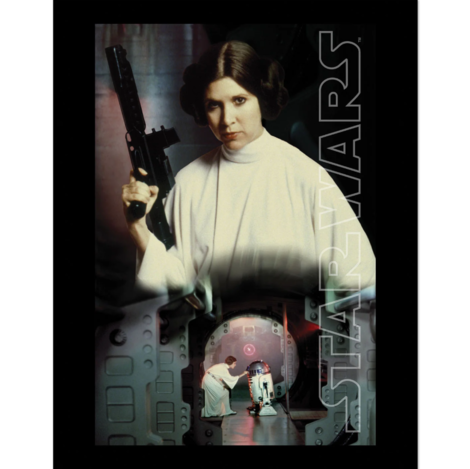 Star Wars Leia Key Art Wooden Framed 30x40cm Print - FP14473P
