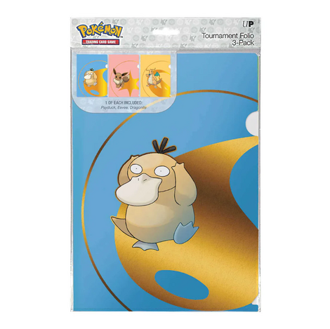 Ultra Pro Pokémon Tournament Folio Series 2 Psyduck Eevee Dragonite 3-Pack - REM16403
