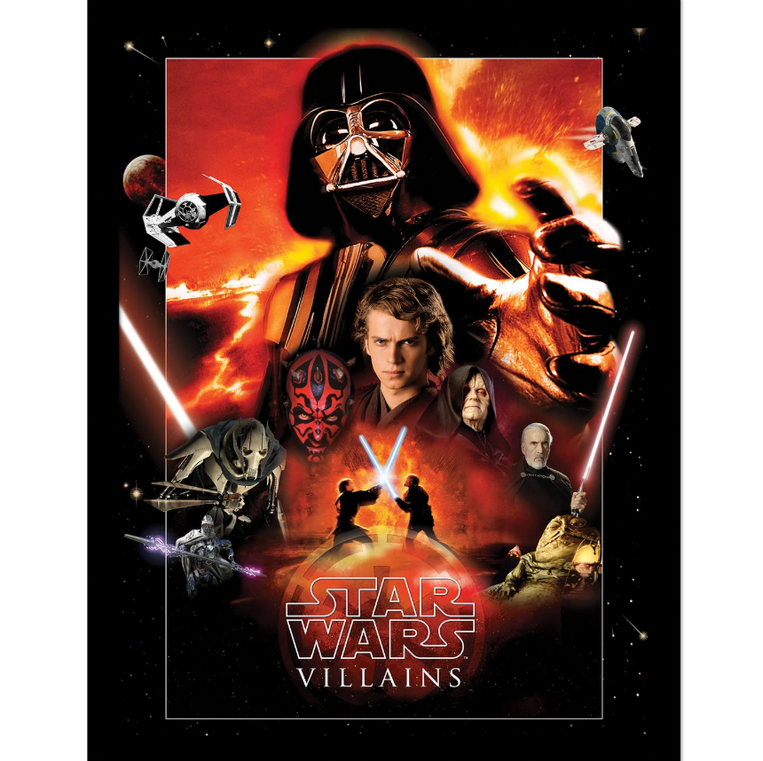 Star Wars Villains Wooden Framed 30x40cm Print - FP14484P