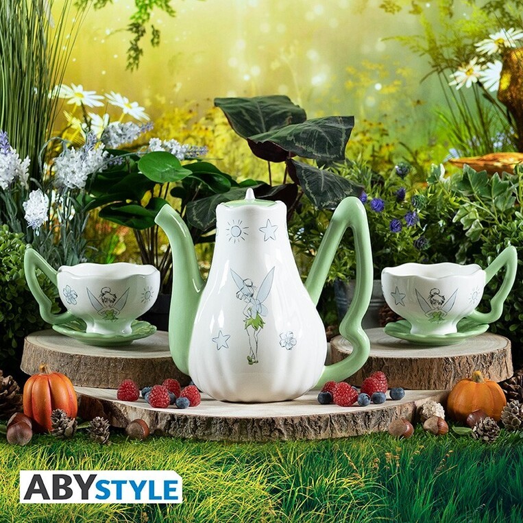 Disney Peter Pan Teapot with Tinkerbell Cups Set - ABYTAB077