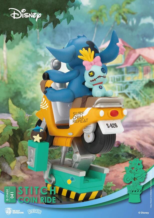 Disney Lilo & Stitch D-Stage PVC Diorama Stitch Coin Ride 16 cm - BKDDS-041
