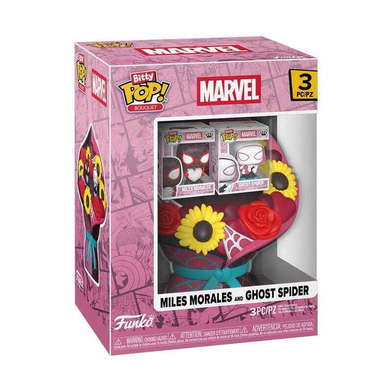 Funko Bitty Bouquet POP! Marvel - Miles Morales & Ghost Spider (Valentine) Figures (2-Pack)