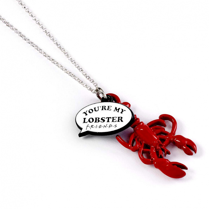 Friends 'You're My Lobster' Silver Plated & Coloured Enamel Charm Necklace - EFTN0013