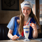 Stranger Things Milkshake Glass and Straw Scoops Ahoy - CR4284