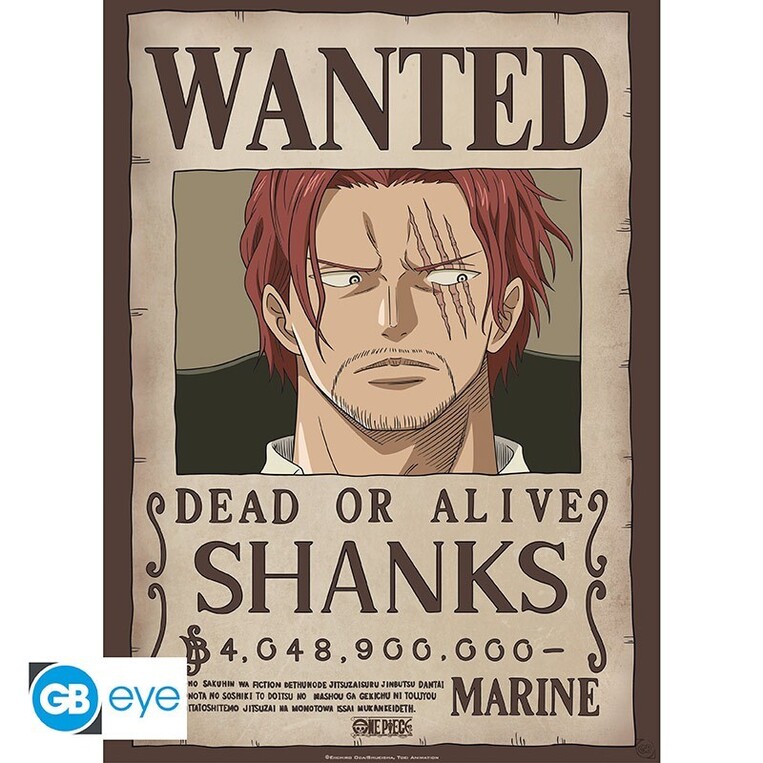One Piece Poster Chibi 52x38 - Wanted Shanks - GBYDCO261