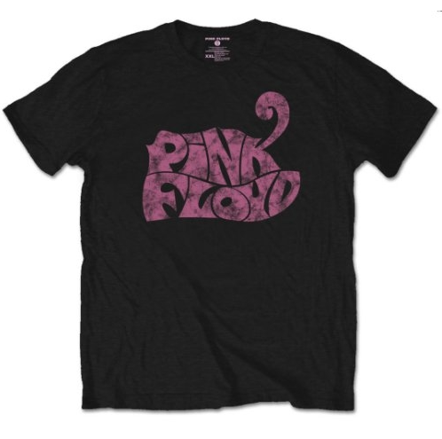 Pink Floyd Unisex T-Shirt: Swirl Logo (Black) - PFTEE53MB- L
