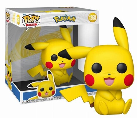Funko Pop! Jumbo: Pokemon - Pikachu (Sitting) #1268 Super Sized Jumbo Vinyl Figure