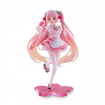 Hatsune Miku PVC Statue Newley Written Sakura Miku Japanese Cafe Ver. Reissue 18 cm - TAITO452033100