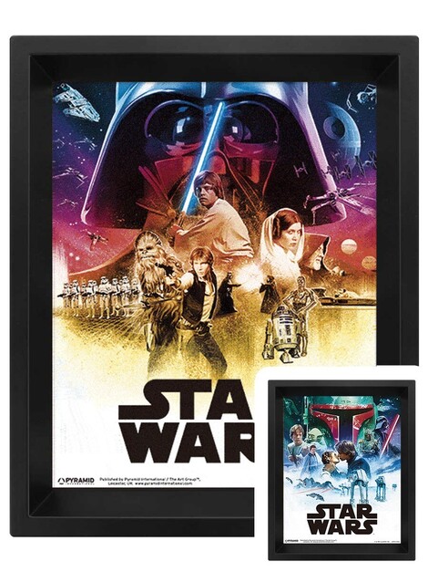 Star Wars (Episode IV & V) 10 x 8" 3D Lenticular Poster (Framed) - EPPL71316