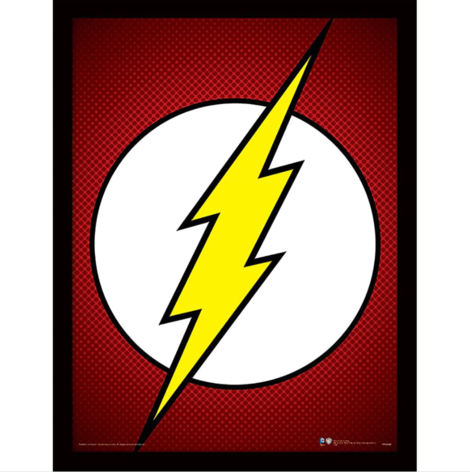 DC Comics (The Flash Symbol) Wooden Framed(30 x 40cm) - FP11206P