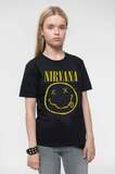 Nirvana Kids T-Shirt: Yellow Happy Face (Black) - NIRVTS04BB- 9-10