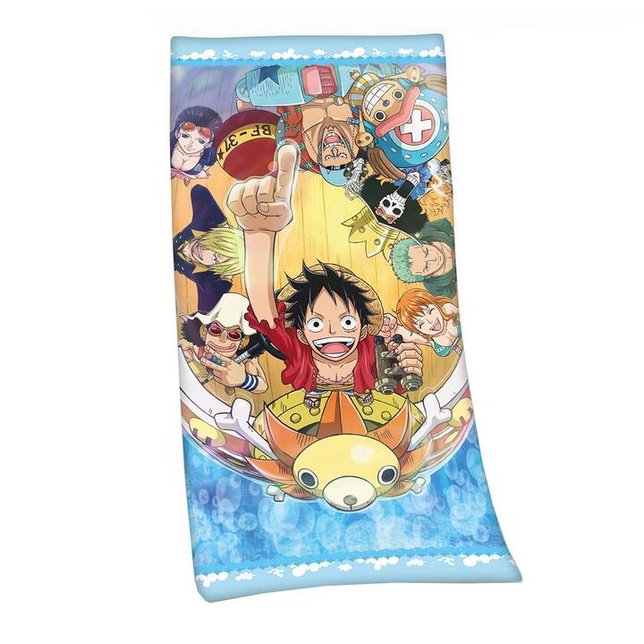 One Piece Velour Towel Straw Hat Pirates 75 x 150 cm - HHE6164401516