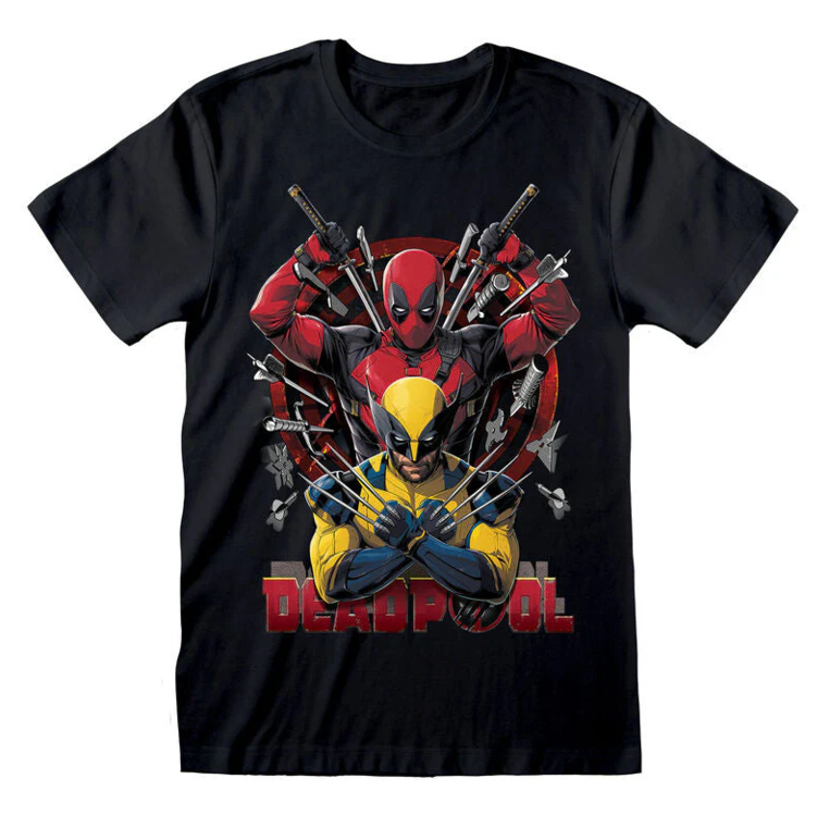 Marvel Deadpool & Wolverine Weapons - T-shirt - DP308517TSB- M
