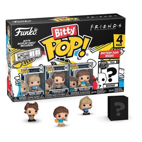 Funko Bitty POP! Friends - Rachel Green, Chandler Bing, Ross Geller & Chase Mystery 4-Pack Figures