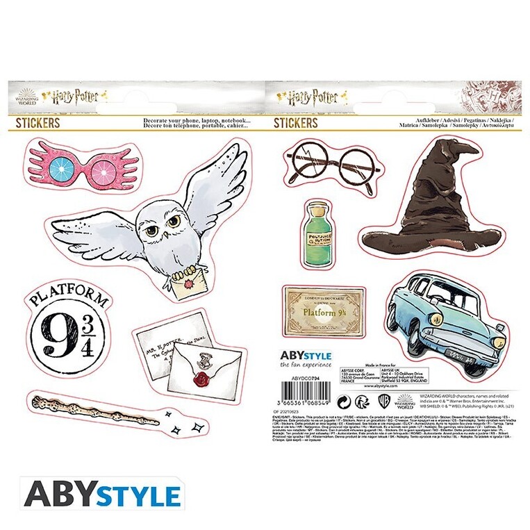 Harry Potter Stickers - 16x11cm 2 sheets - Magical Objects 2 - ABYDCO794