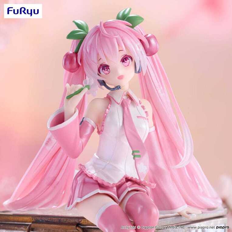 Hatsune Miku Noodle Stopper PVC Statue Sakura Miku 2024 Pearl Color Ver. 15 cm - FRYU36713