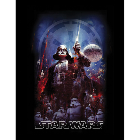 Star Wars Empire Montage Wooden Framed 30x40cm Print - FP14503P