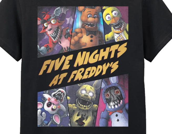 Five Nights At Freddy's 'Withered Group' (Black) T-Shirt - FNF07376TSB- L