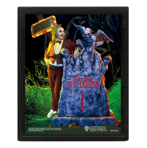 Beetlejuice (Graveyard) 3D Lenticular Poster (Framed) 26 x 4cm - EPPL71486