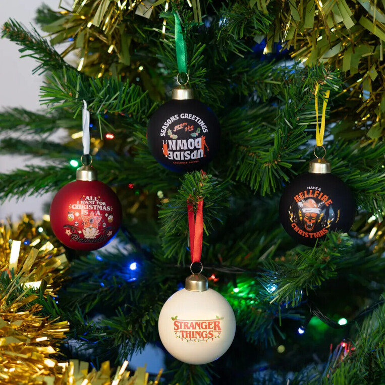 Stranger Things Set 4 Christmas Ornaments -