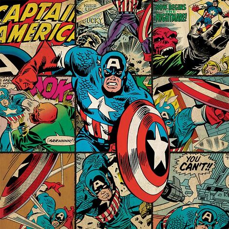 Marvel Comics (Captain America Squares) Canvas 40 x 40 cm - DC95431