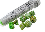 Marble Sour Green/White Lab Polyhedral 7-Die Set - CSX30077