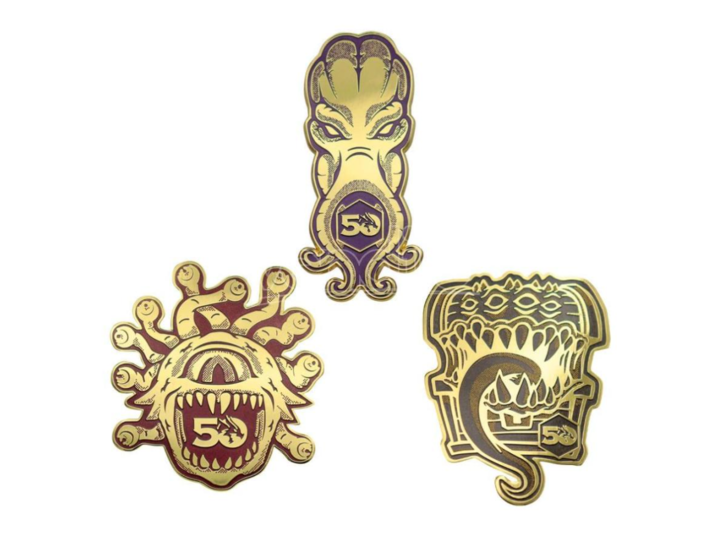 Dungeons & Dragons 50th Anniversary Set of 3 Pin Badges - HAS-DUN49