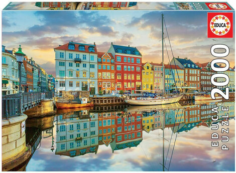 Educa Puzzle Sunset at Copenhagen Harbour 2D 2000 Τεμ - 19278