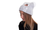 Star Wars: The Mandalorian - "This is my Good Side" Grey & White Pompon Beanie - SGR-MAND-007OS