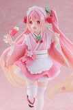 Hatsune Miku PVC Statue Newley Written Sakura Miku Japanese Cafe Ver. Reissue 18 cm - TAITO452033100