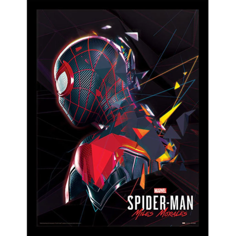 Spider-Man Miles Morales (System Shock) Wooden Framed Print (30x40) - FP12952P