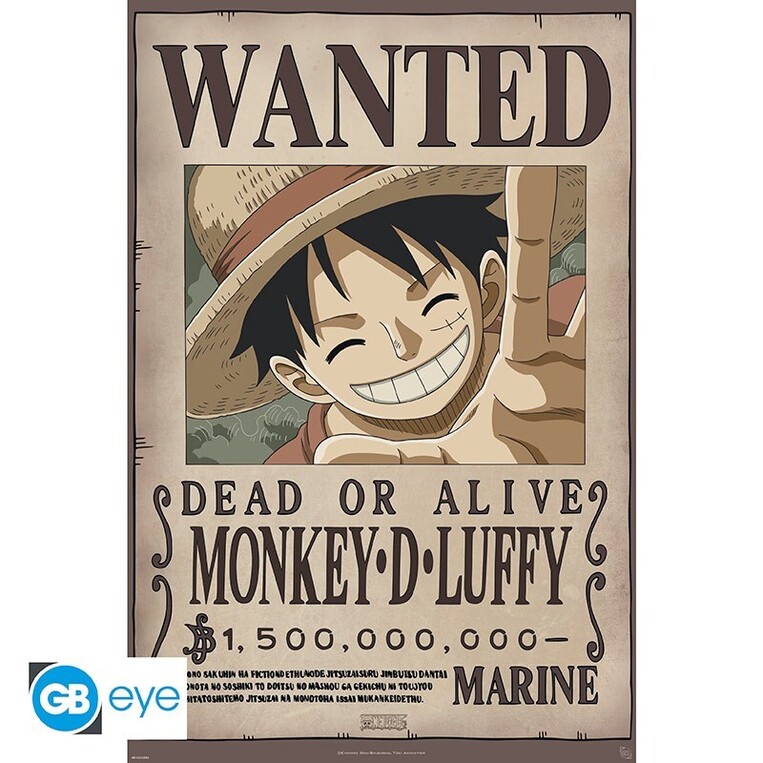 One Piece Poster Maxi 91.5x61 Fsc Mix Wanted Luffy - ABYDCO583