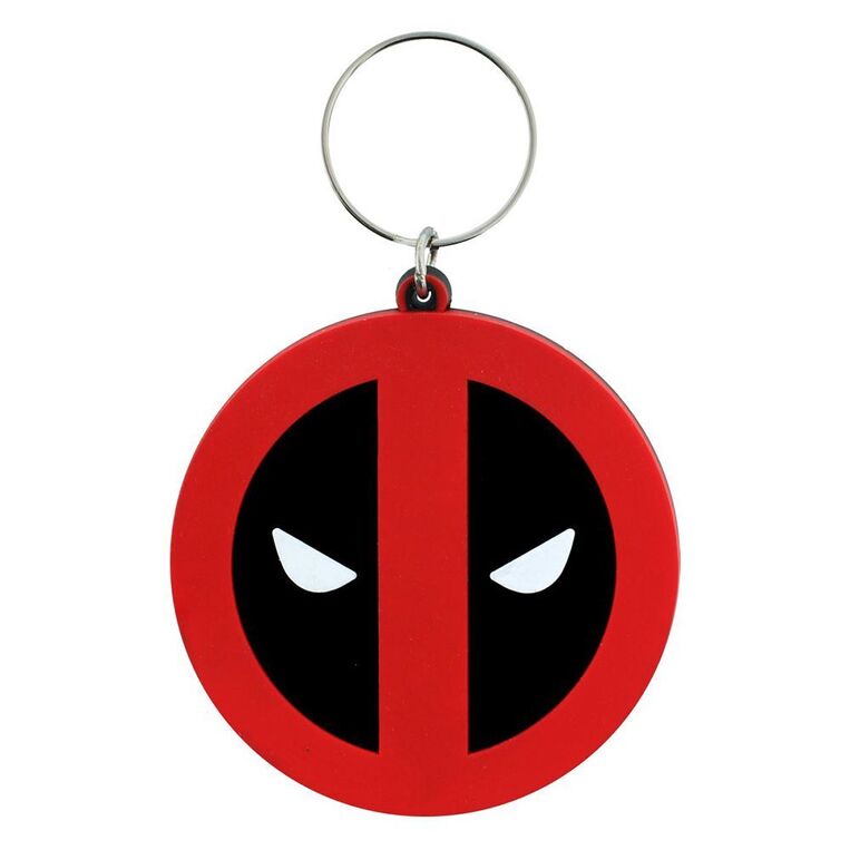 Marvel Comics Rubber Keychain Deadpool Symbol 6 cm - RK38555C